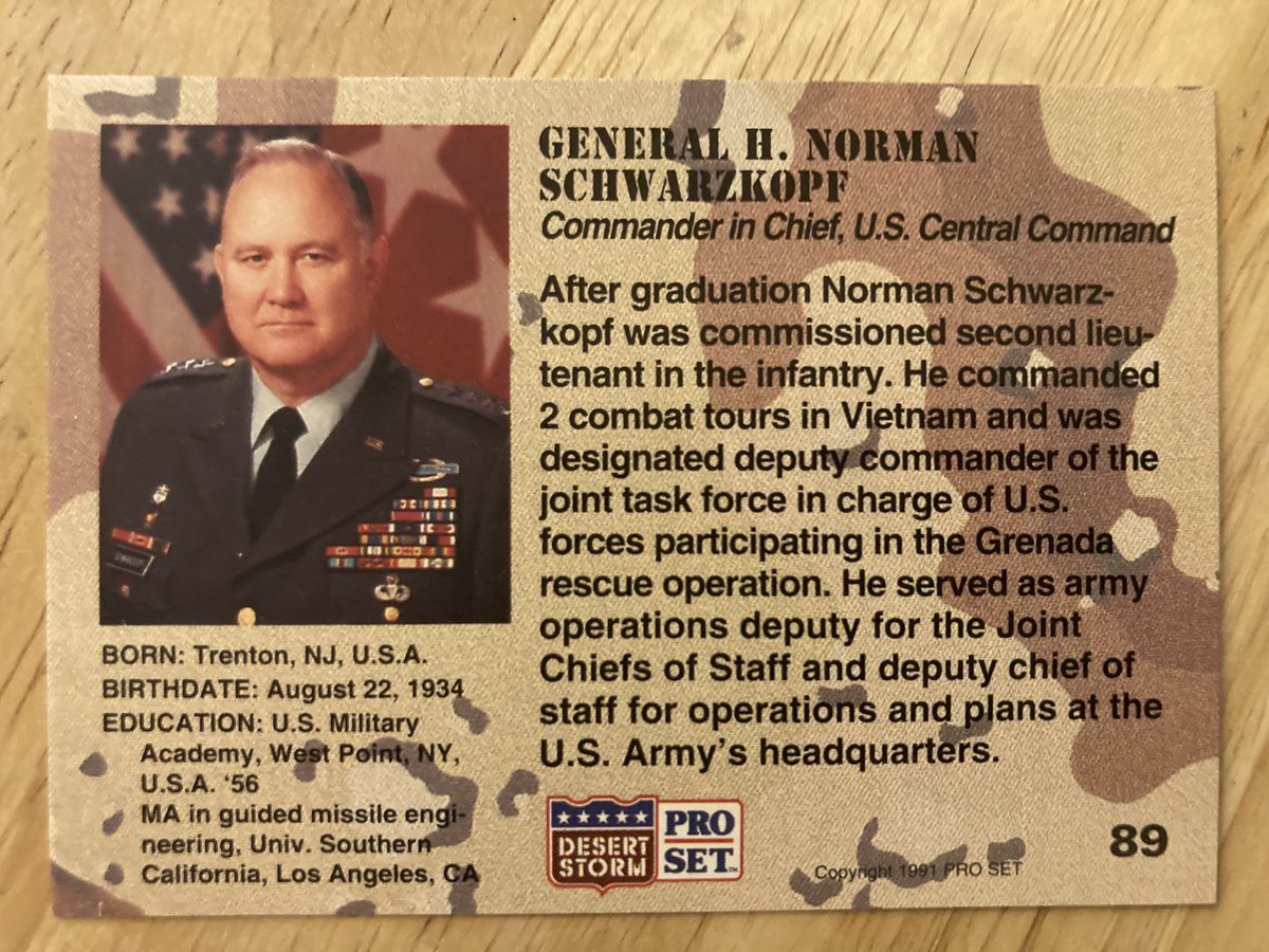 dessertshield's tweet photo. General H. Norman Schwarzkopf https://t.co/XI18eYt7AO