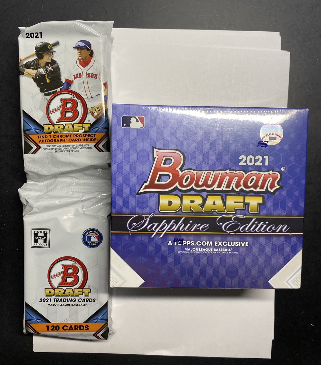 Tombote124's tweet photo. 4 new random team breaks. 
If they all fill by 9 pm eastern on weds
I’ll Venmo $5 to a retweeter
-  2021 draft sj pack and sapphire $18
- bowman mixer w/ at least 1 auto $10
- 2022 update sapphire &amp; hobby $13
- 2023 big league $3 
Stacking shipping. Flat rate. ($5 US $10 CAN) https://t.co/eXgOxoMmu6