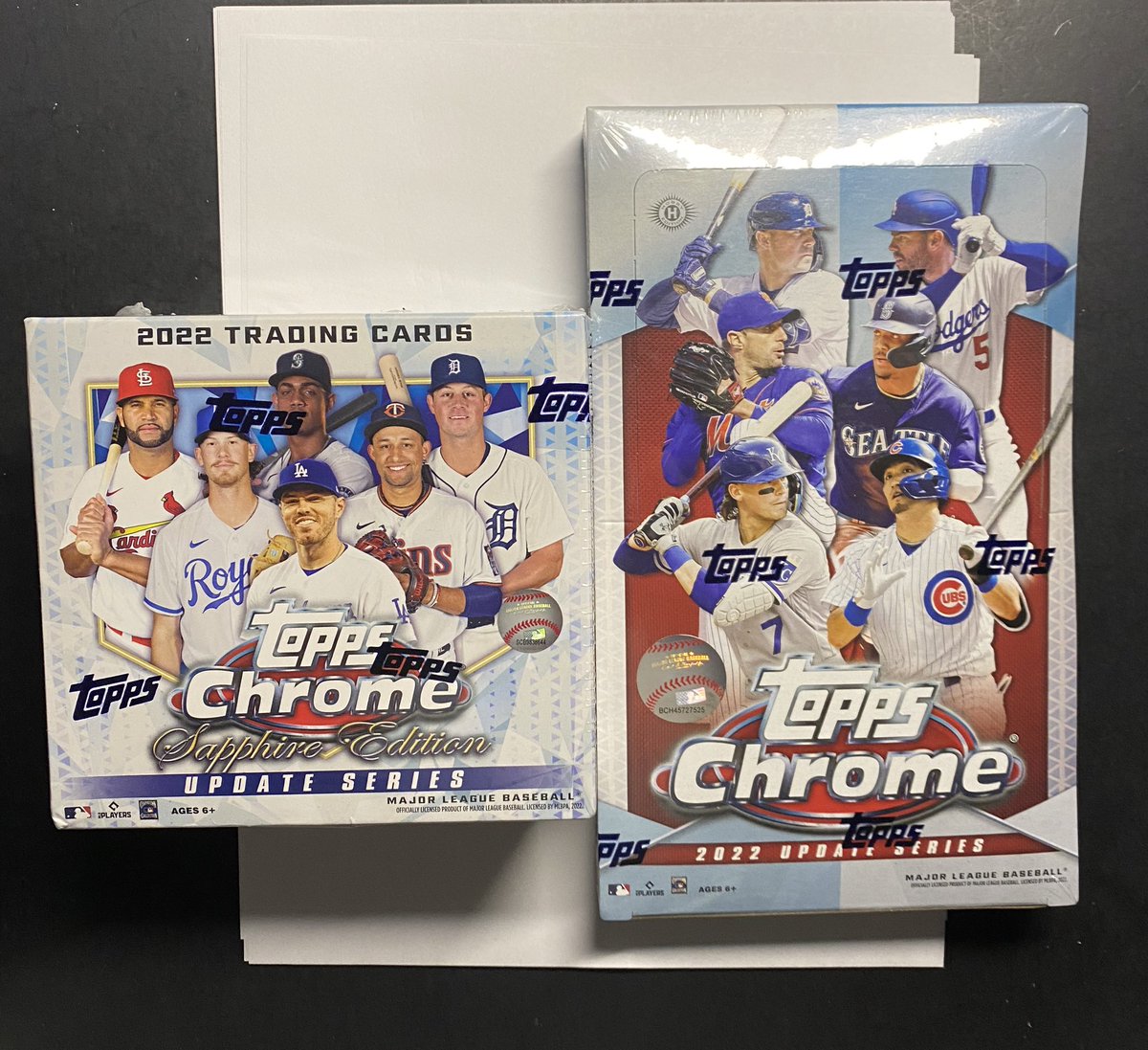 Tombote124's tweet photo. 4 new random team breaks. 
If they all fill by 9 pm eastern on weds
I’ll Venmo $5 to a retweeter
-  2021 draft sj pack and sapphire $18
- bowman mixer w/ at least 1 auto $10
- 2022 update sapphire &amp; hobby $13
- 2023 big league $3 
Stacking shipping. Flat rate. ($5 US $10 CAN) https://t.co/eXgOxoMmu6