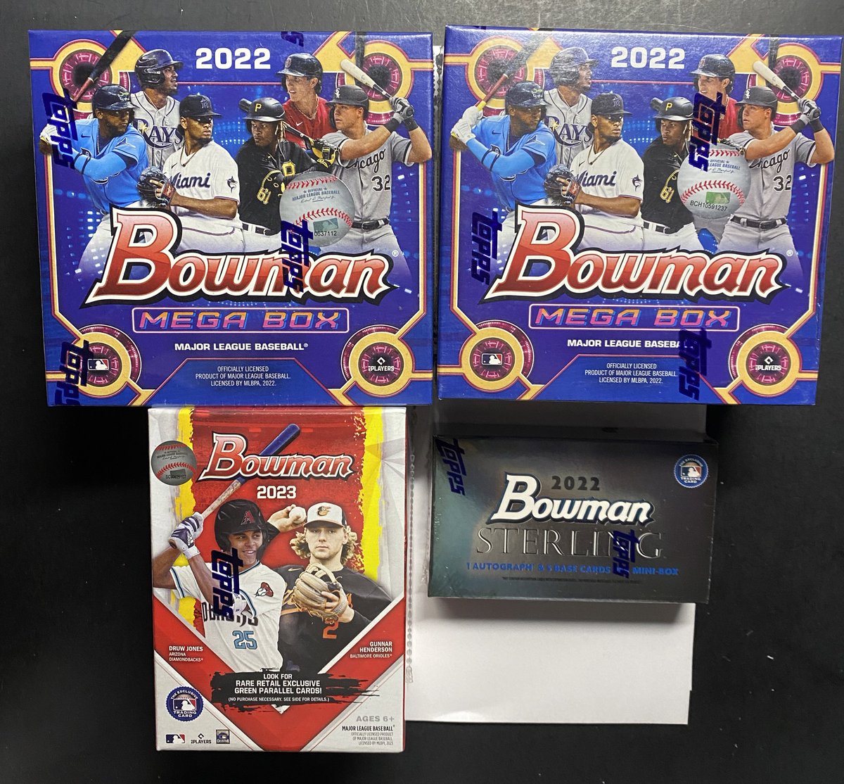 Tombote124's tweet photo. 4 new random team breaks. 
If they all fill by 9 pm eastern on weds
I’ll Venmo $5 to a retweeter
-  2021 draft sj pack and sapphire $18
- bowman mixer w/ at least 1 auto $10
- 2022 update sapphire &amp; hobby $13
- 2023 big league $3 
Stacking shipping. Flat rate. ($5 US $10 CAN) https://t.co/eXgOxoMmu6