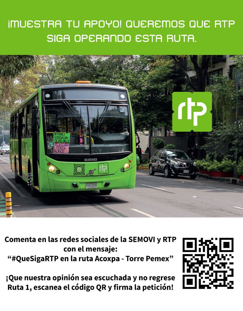 Angel2826612415's tweet photo. Aquí les presentamos uno con un QR en el cuál podrán ingresar para firmar una petición

Link: https://t.co/vDgdTW5srp

Apoyen a #QueSigaRTP en la ruta Torre Pemex-Acoxpa

@GobCDMX @RTP_CiudadDeMex @LaSEMOVI @andreslajous @martibatres https://t.co/SgbILi4M27