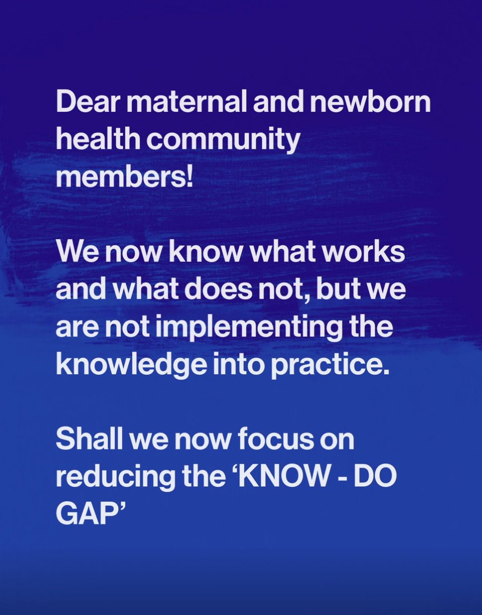 FatimaGohar786's tweet photo. My humble request to the #maternal and #newborn health community:
We now know what works and what does not, but we are not implementing the existing #knowledge into #practice.
Shall we now focus on reducing the ‘#KNOWDOGAP’ https://t.co/FUZzVgzSR9