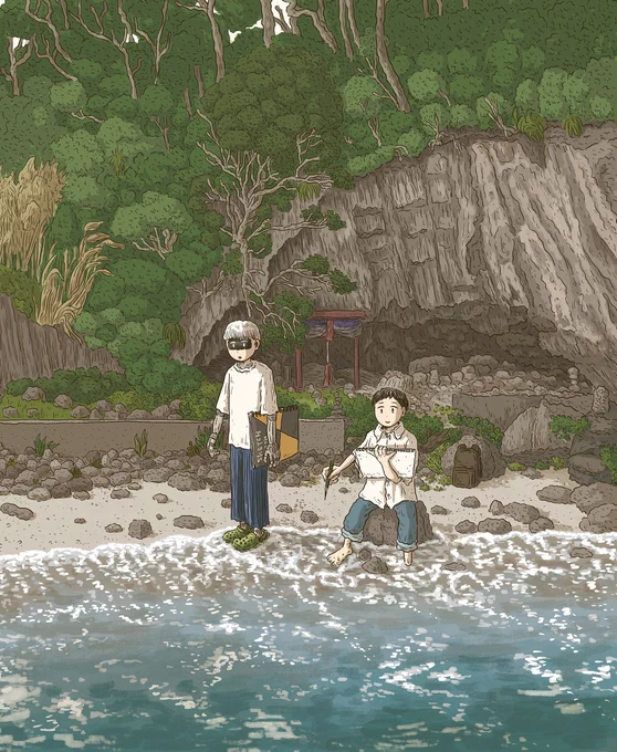 本日7月12日発売のゲッサン8月号にて、「えをかくふたり」、1話が掲載されております。 絵を描く人間とロボットの話です。よろしくお願いします。