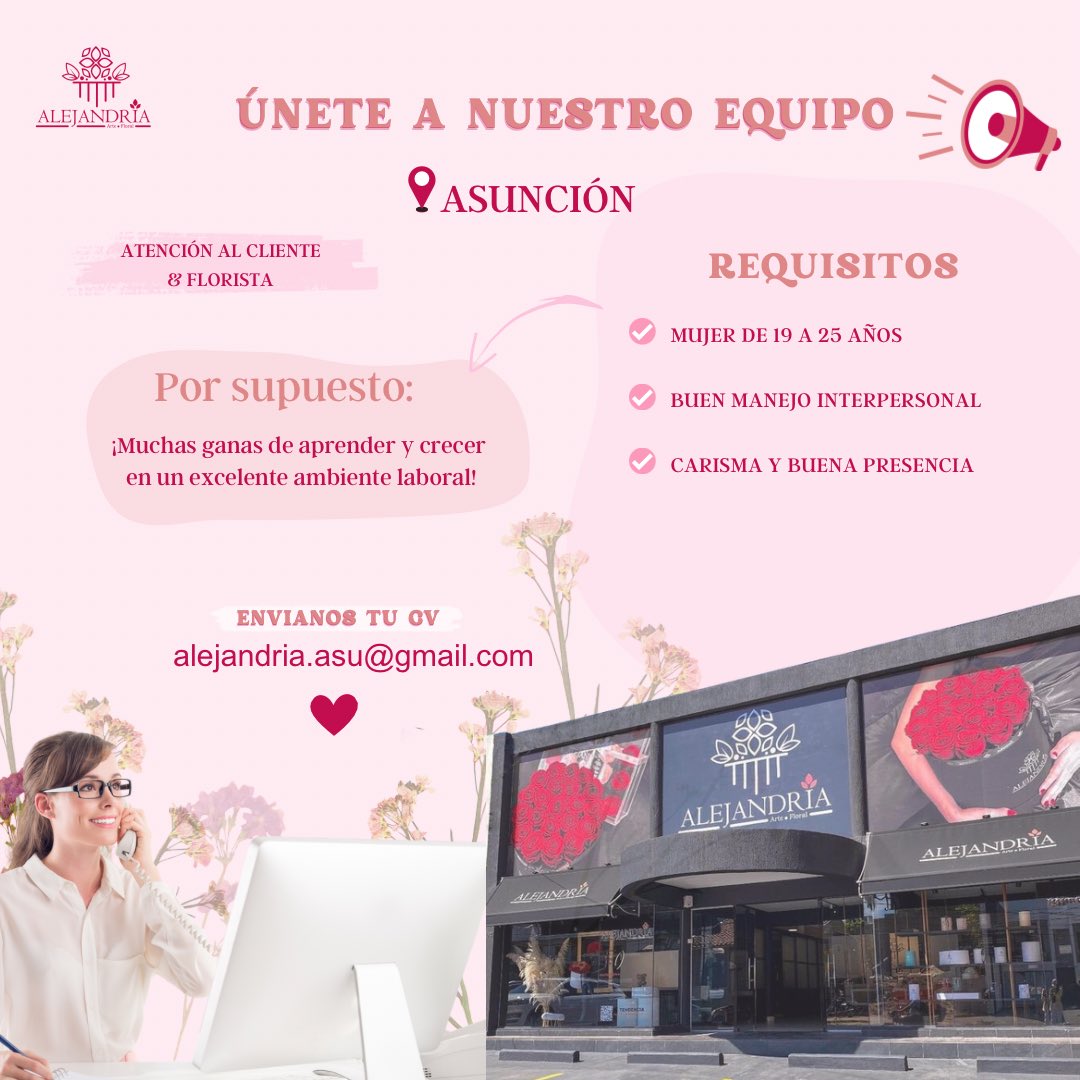 RT así nos ayudar a encontrar ESA PERSONA IDEAL! #GreatPlaceToWork 🩷🌷🫶
Lunes a Sábados de 07:00 a 16:00 Hs