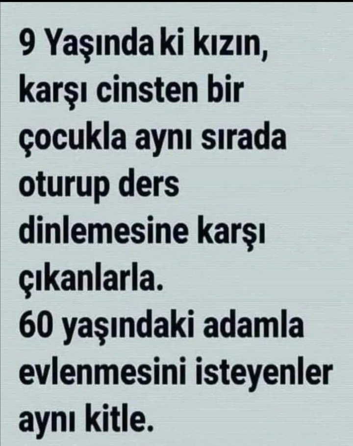 sudoruk23's tweet photo. Nasıl bir zihniyet nasıl bir ahmaklıktır bu... Ufacık çocuklardan çıkarılan sonuca bak esas sapıklık sizin gibi böyle düşünceye sahip olanlarda
#eğitim
#sapık https://t.co/s9mjPbmKtB