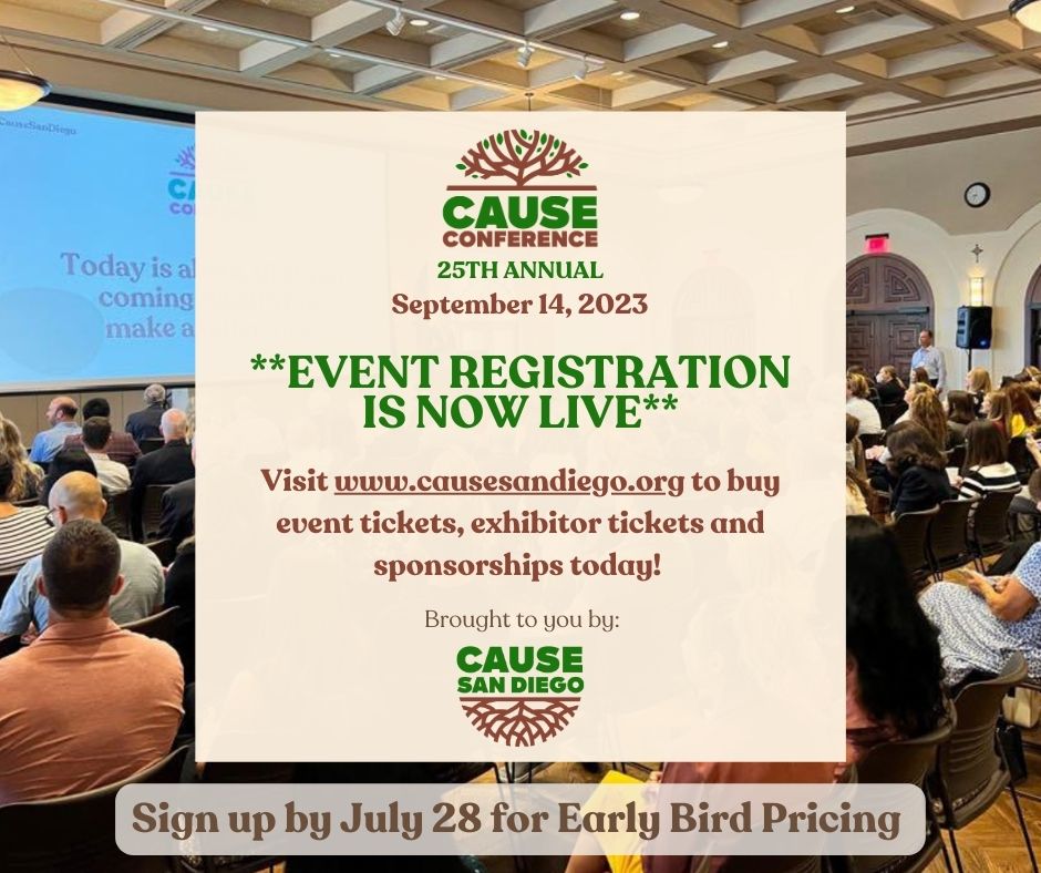 Join us as we educate, inspire and activate San Diego area organizations from across sectors to improve how they collaborate on solving our region's toughest issues. #sdcauseconference #SanDiego #conference2023 #socialimpact #businessforgood #causesd #timeisnow #consciousleaders