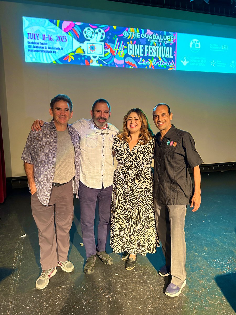 PuroPincheSA's tweet photo. I tried to look hard for a photo w/the Vatos Locos Forever but ended up cheesin’ extra hard. So powerful to have “Blood In, Blood Out” screened at @TheGuadalupe tonight for its 30th anniversary + the kickoff to the 44th annual @CineFestival! #KeepItPuro https://t.co/3UO1GThmI6 https://t.co/9XcDuMrO5K