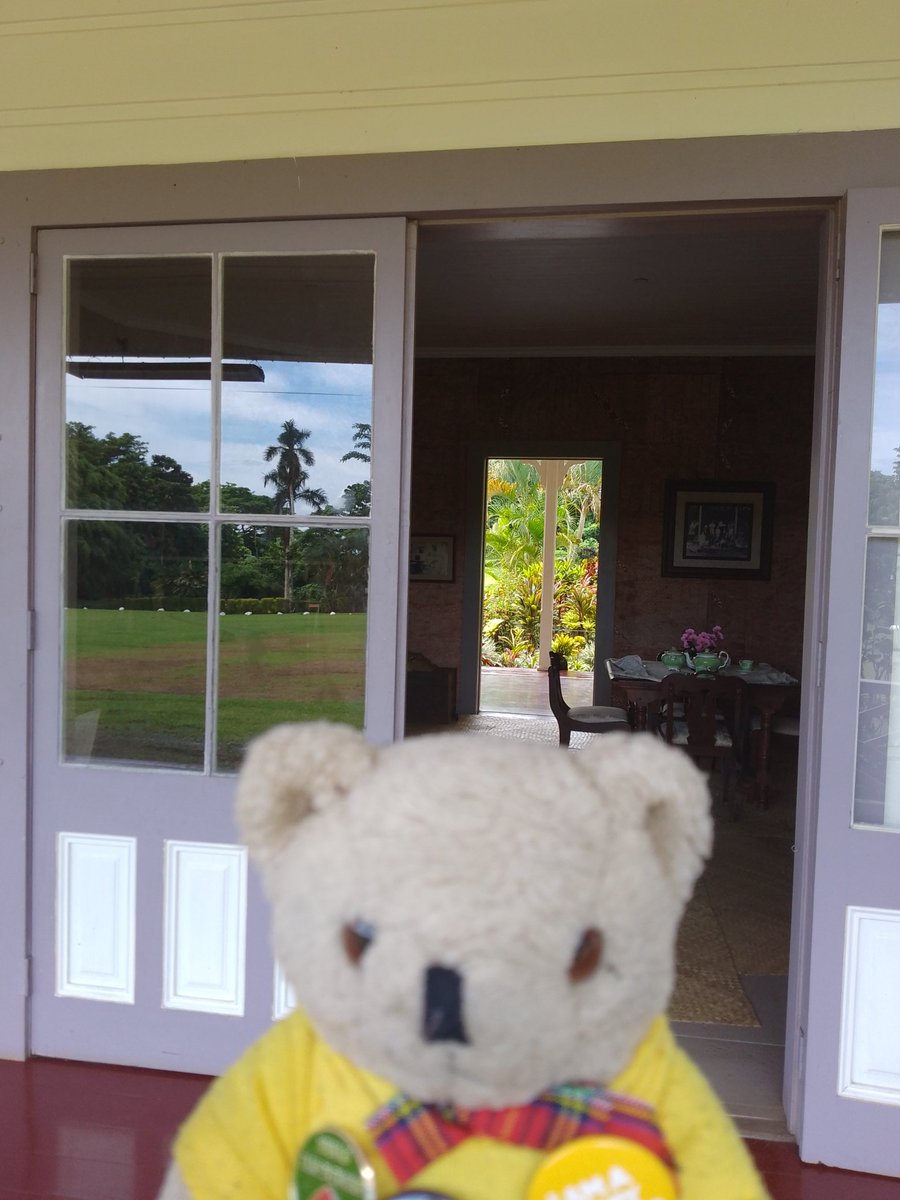 Tarliebear's tweet photo. I feel so privileged to have a guided door around @RLSMuseum which is in his former home in #Vailima.  It was amazing to learn all about his life in @samoatourism and the house he lived in #tarlietravels @Tedonhols @ttteddybear @TravelPanda72 @RLStevensonFan @laststopvailima https://t.co/cs6xuoie0w