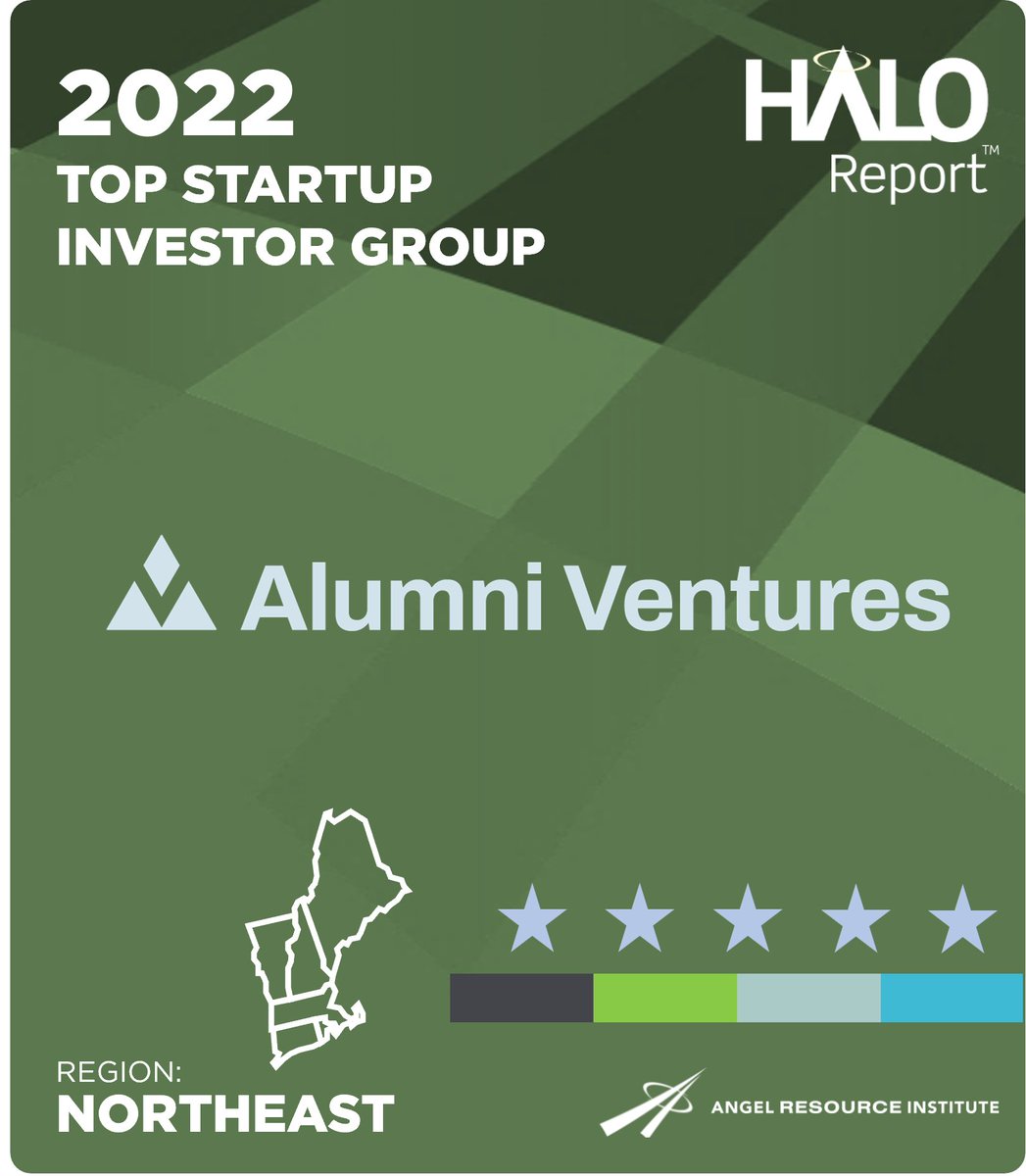 Hey #startup #founders, make sure you check out <a href="/alumniventures/">Alumni Ventures</a>, an active investor in the 2022 <a href="/ARIHaloReport/">Halo Report</a>’s Northeast Region. Download the full report at angelresource.org or learn more about Alumni Ventures at av.vc.