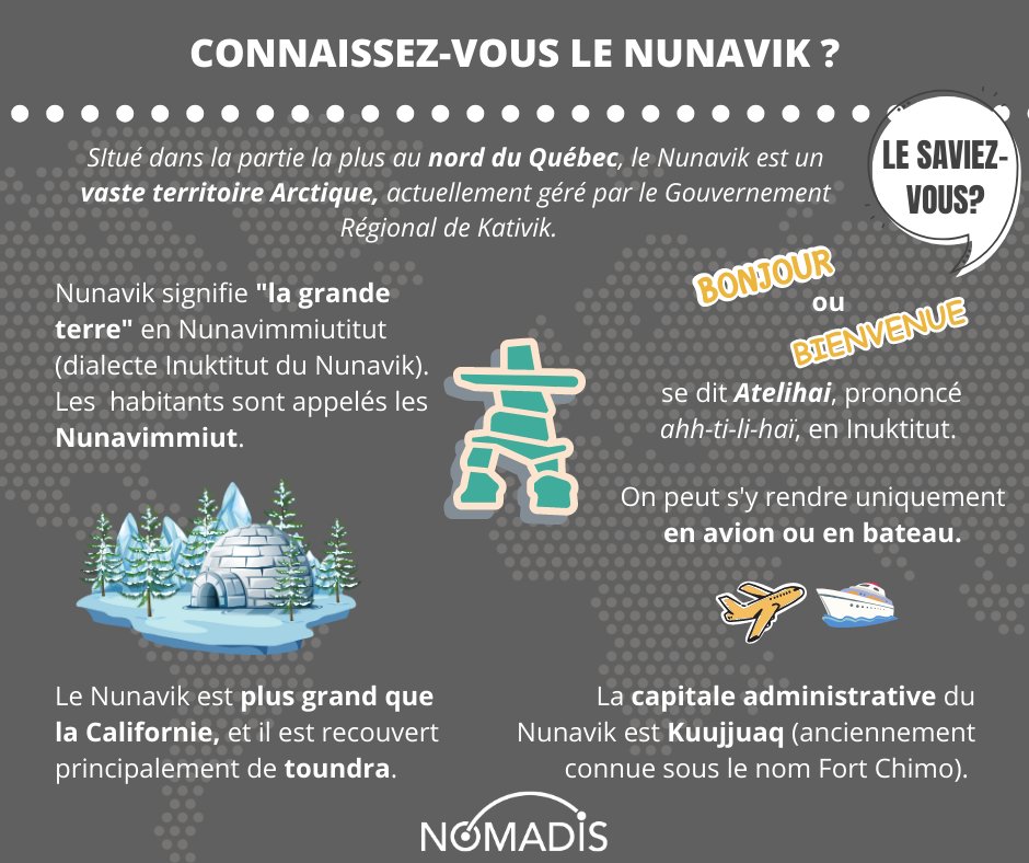 Do you know Nunavik? This territory is located in the northern most part of Quebec.

Connaissez-vous le Nunavik, ce territoire situé dans la partie la plus au nord du Québec? 

#Nunavik #Canada #Inuit #IndigenousPeoples #Territory #Quebec