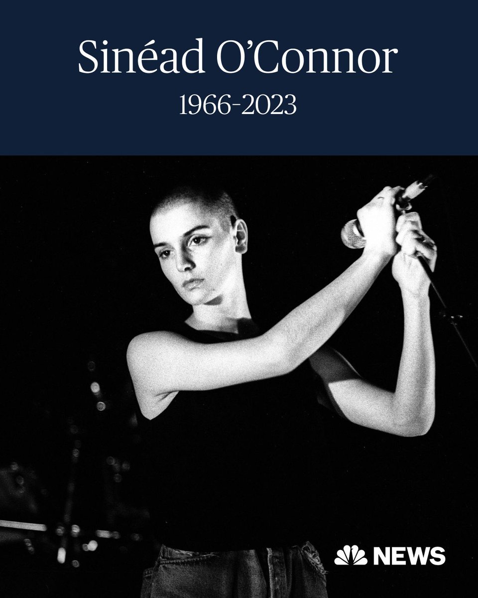 BREAKING: Sinead O’Connor, Irish singer who rose to fame with ‘Nothing Compares 2 U,’ has died at age 56, the singer’s family says. nbcnews.app.link/YSOiICFTKBb