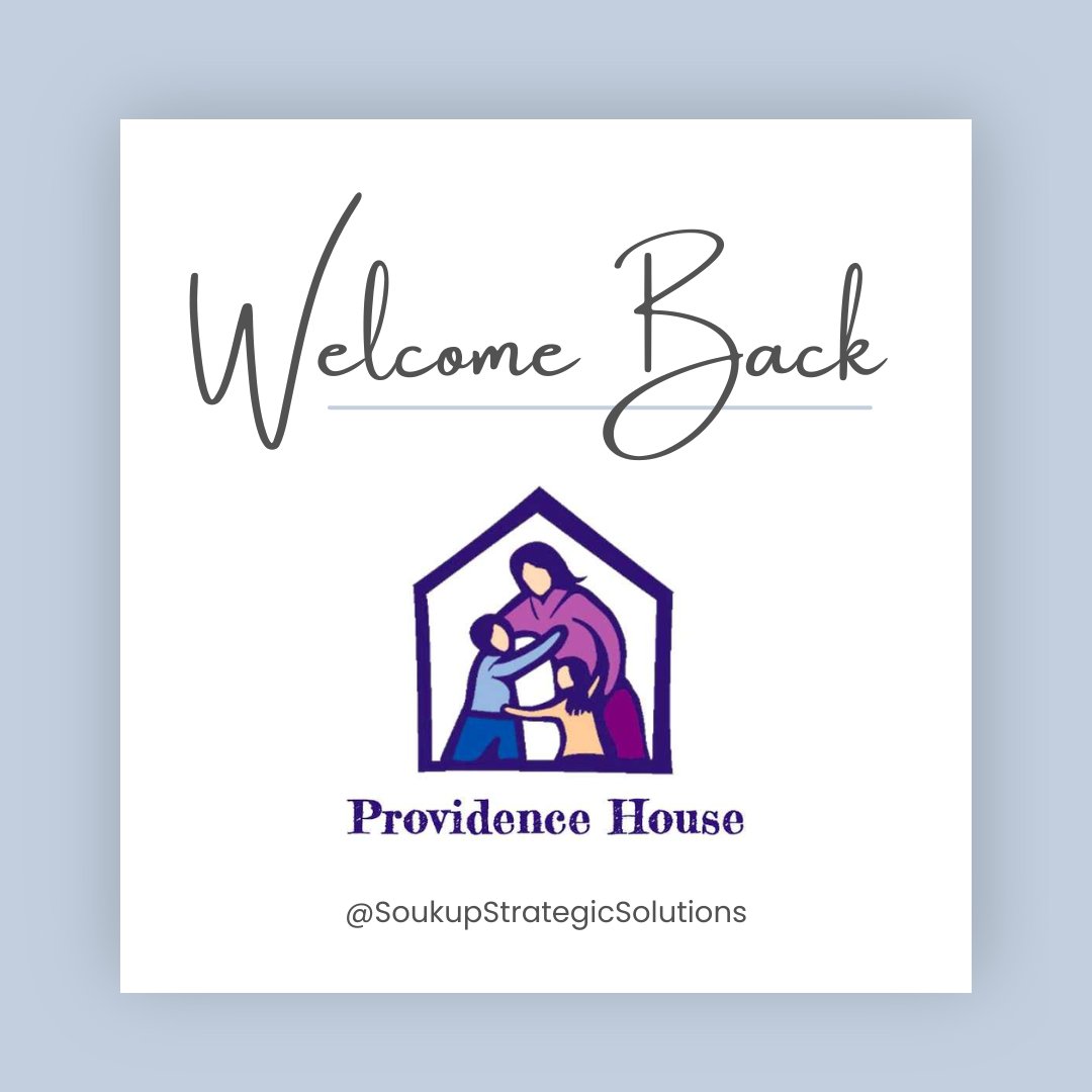 SoukupStrategic's tweet photo. We are proud to welcome Providence House as a returning client! 🥳We’re looking forward to helping them with fundraising, marketing, and grants. Thank you for choosing Soukup Strategic Solutions! 🎉😃
---
#SoukupStrategicSolutions
#MaximizeYourImpact #NonprofitConsulting https://t.co/RD74DoAs8Y