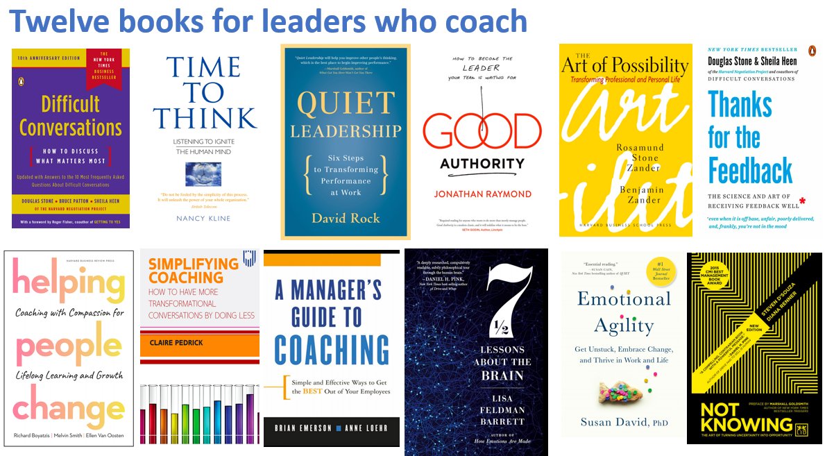 Coaching is an important capability for leaders of all kinds and at all levels. Some of my favourite leadership books (ever) are on this list of "twelve essential books for leaders who coach" so I'm keen to read more of these recommendations: medium.com/wordsmakeworld… Thank you