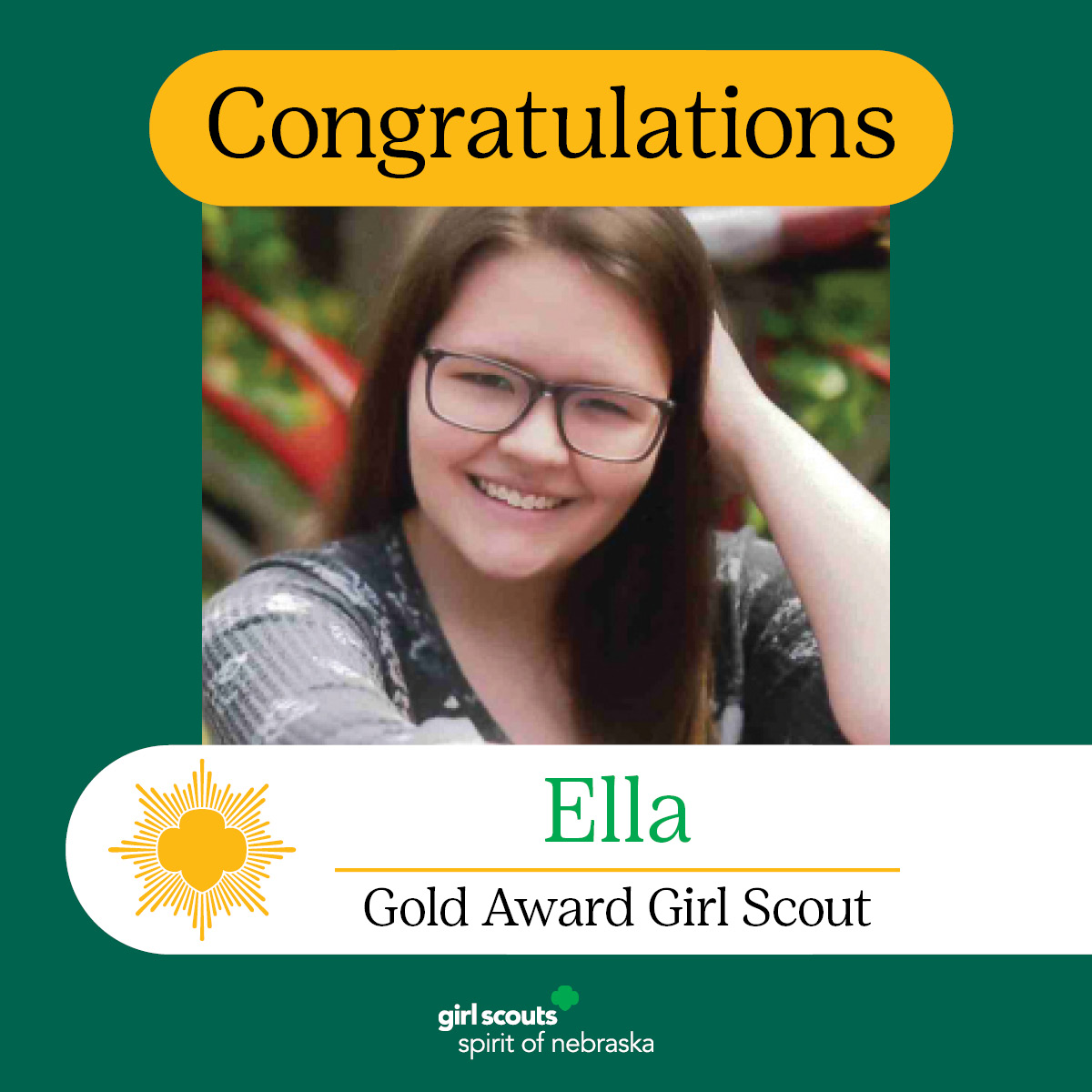 Congratulations to the 2023 Gold Award Girl Scouts! 💚Meet Ella! She created “Less-Stress Travel Kits” for kids venturing to the Shriners Hospital. Included was clinic info, fidgets, playlists, and travel recommendations. Read more about her project: bit.ly/43ktjRu