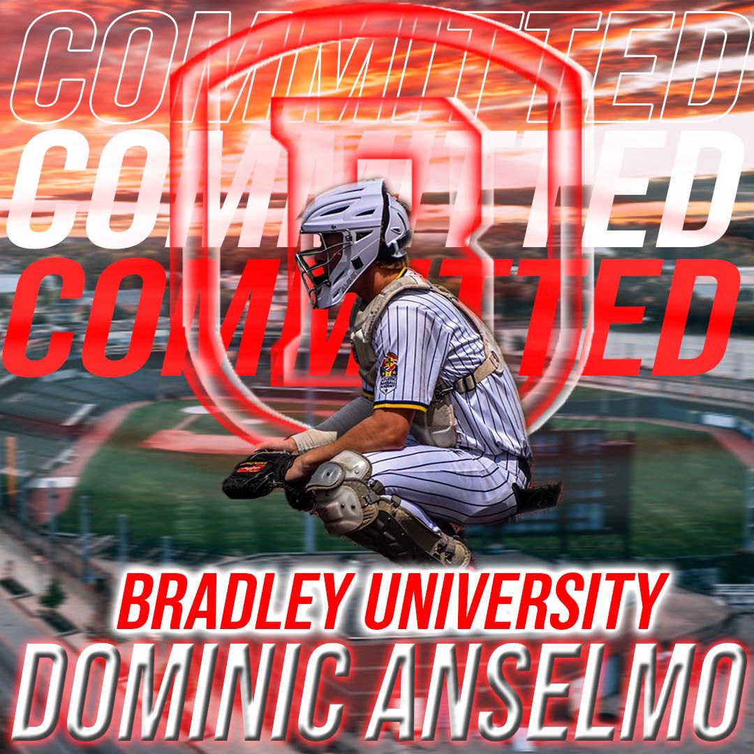 I am extremely blessed to announce I have committed to play Division 1 baseball at Bradley University. I want to thank all of my coaches and teammates for pushing me to my limits everyday. I also want to thank my family for always believing in me.