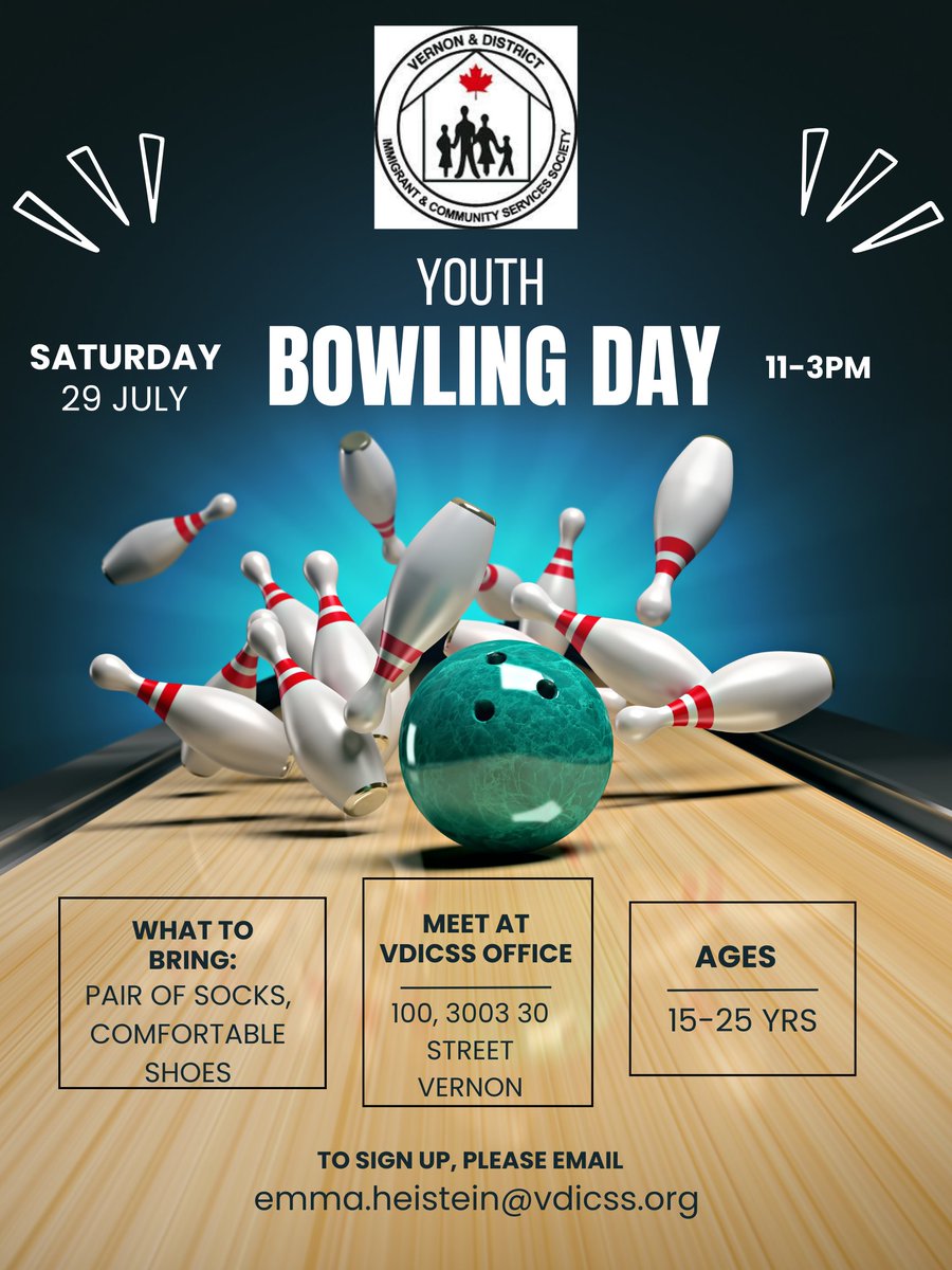 vernoniss's tweet photo. Youth bowling day is this Saturday! Email emma.heistein@vdicss.org to register. https://t.co/KxmvI9LB2A