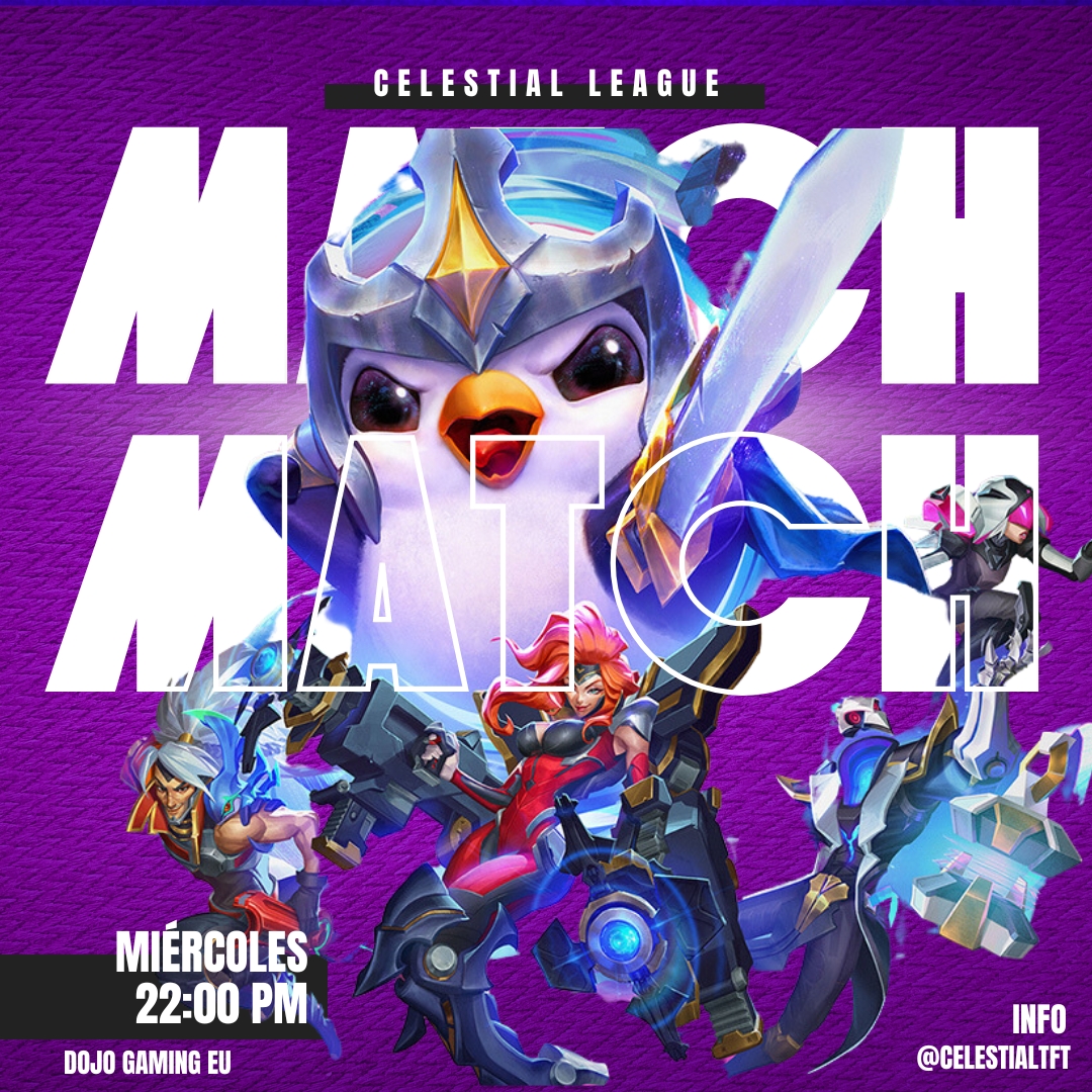 DojoGamingEU's tweet photo. ⛩️ LIGA ⛩️

#TFT

Tercena jornada de la liga @CelestialTFT ! 

🏆 @CelestialTFT
⏰ 22:00
👥 @Kallmanxd / @daff505

Nos vemos por las arenas ! 👾

Cómo creéis que irá la tercera jornada ? 👀 

Mucho ánimo a nuestros jugadores 👥 https://t.co/EnWxEGaCqh