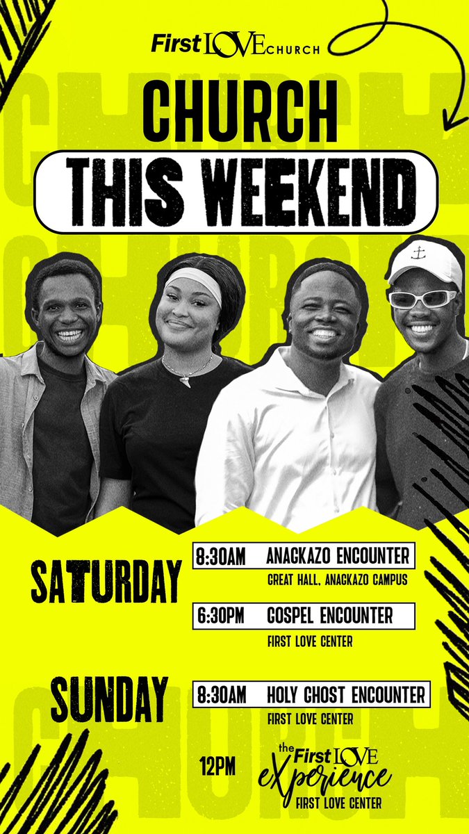 FirstLoveCenter's tweet photo. Come and encounter God and the gospel of Jesus Christ in a spirit-filled atmosphere every weekend at the First Love Church!
We can't wait to see YOU this weekend for any of our 4 services that we hold with you in mind!
#ChurchThisWeekend #FirstLoveChurch https://t.co/RI8zc4w15C