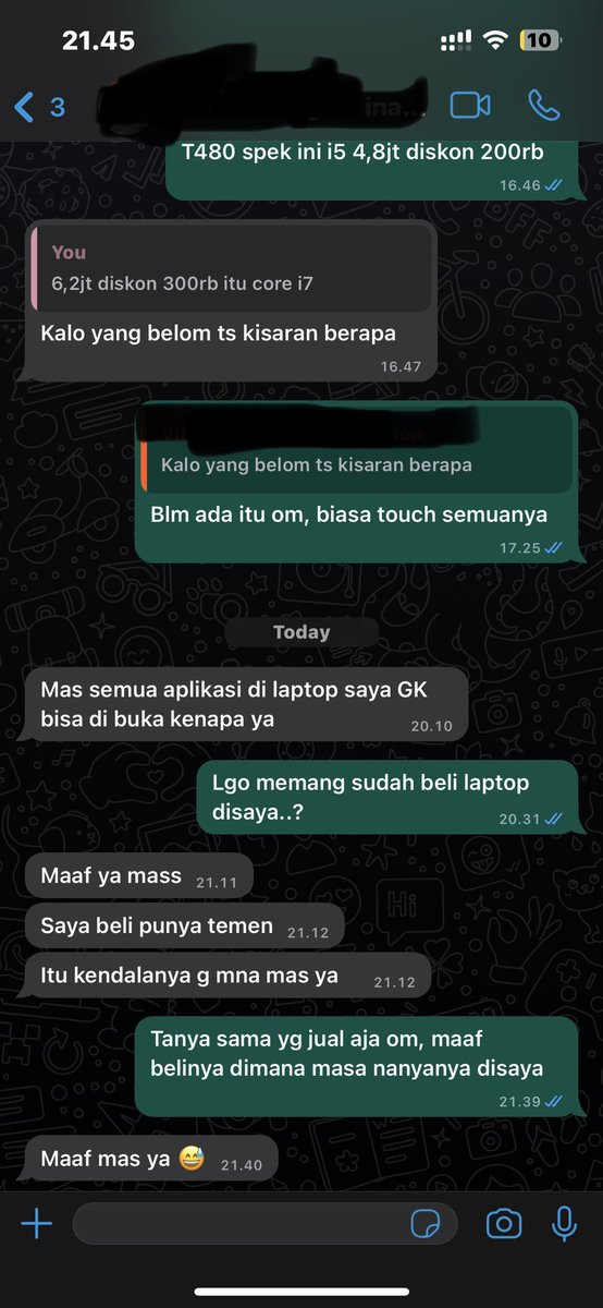 limantomo's tweet photo. Kadang heran, customer yg memang beli Laptop dr @betet89 malah ga pernah komplen masalah laptopnya, giliran orang lain yg beli Laptop di tempat lain malah tanya2nya ke @betet89 tanya-tanya rekomendasi Laptop sudah saya jawab, giliran di kasih harga beda 100rb dia beli dr yg lain https://t.co/ymj13Ykdda