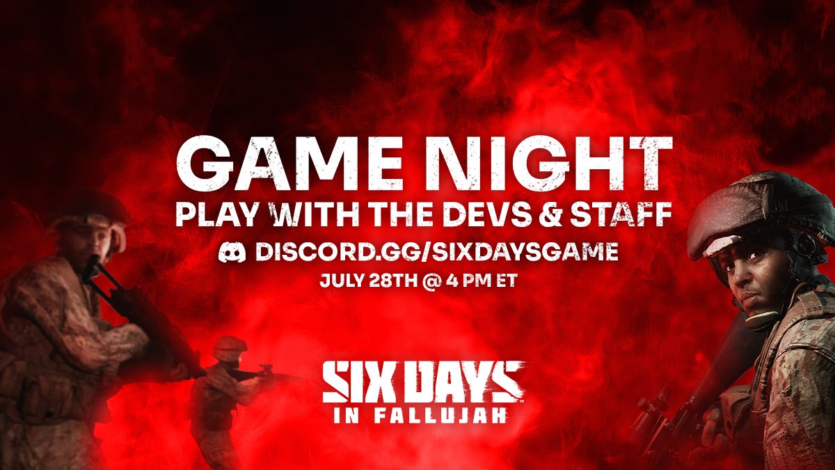 SAVE THE DATE!

Join us on Discord this Friday, July 28th at 4 PM ET for our FIRST Community Game Night! 

Members of our development team and staff will be playing with the community!

Details:>>store.steampowered.com/news/app/15488…