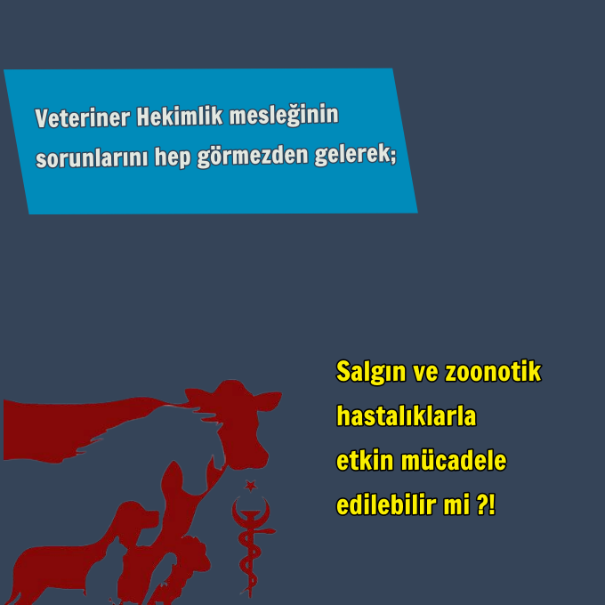 vetcetas's tweet photo. Veteriner Hekimlik mesleğinin sorunlarını hep görmezden gelerek; salgın ve zoonotik hastalıklarla mücadele edilebilir mi?!

#SendikaVetHekimiUnutma https://t.co/iy3aGbhU1T
