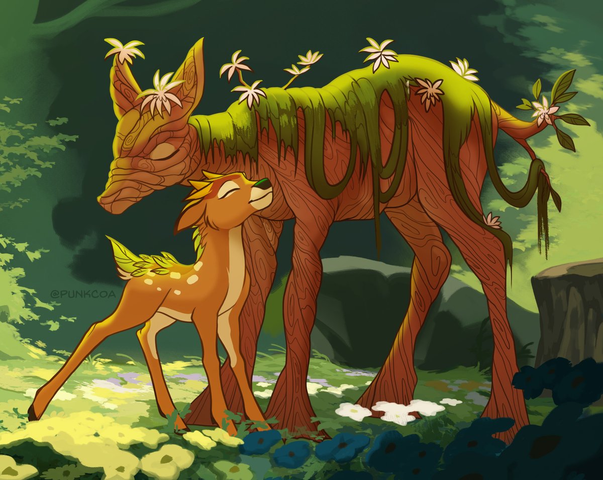CoaPunk's tweet image. Bambi Au fanart 🌿