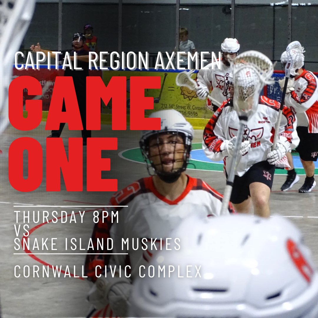 Thursday night… Game night‼️

One more sleep till playoffs begin🪓

Game One💪🏼
🗓️Thursday July 28, 2023
⏰8PM
📍Cornwall Civic Complex

#timber
