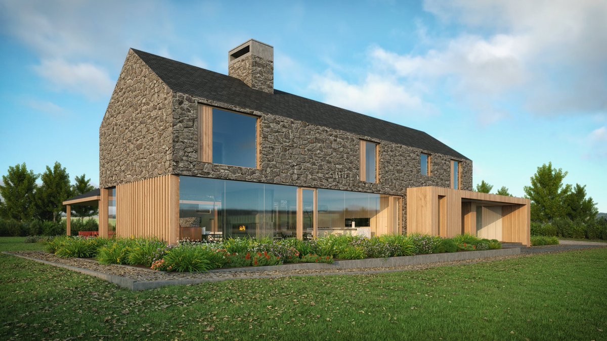 FarrenArch's tweet photo. A contemporary modern home implementing vernacular architecture with a strong emphasis on natural sustainable materials and building traditions. The dwelling uses a mixture of natural local stone and timber cladding throughout with a slate roof

https://t.co/xFE6yz82NF https://t.co/q1oNvwncwd