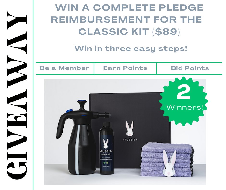 🚀Get ready, folks! Your car washing routine is about to take an out-of-this-world leap!  We're giving away 2 Rubbit Classic Kits that will revolutionize your idea of car cleaning.✨
Check out the giveaway here: backerclub.co/giveaways/88/r…

#Giveaway #CarLovers #EcoFriendly #Rubbit