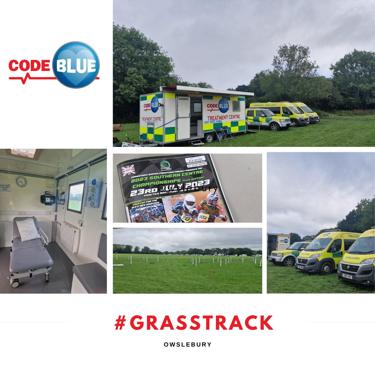 The CBUK Paramedic Led Team was6 on site for a phenomenal day of racing at Southern Centre Grasstrack Championships in Owslebury at the weekend.  Incredible racing.

@GrasstrackBanter #ThereWhenYouNeedUs #ACU #Grasstrack #Ambulance #MedicalTeam #EventSpecialists