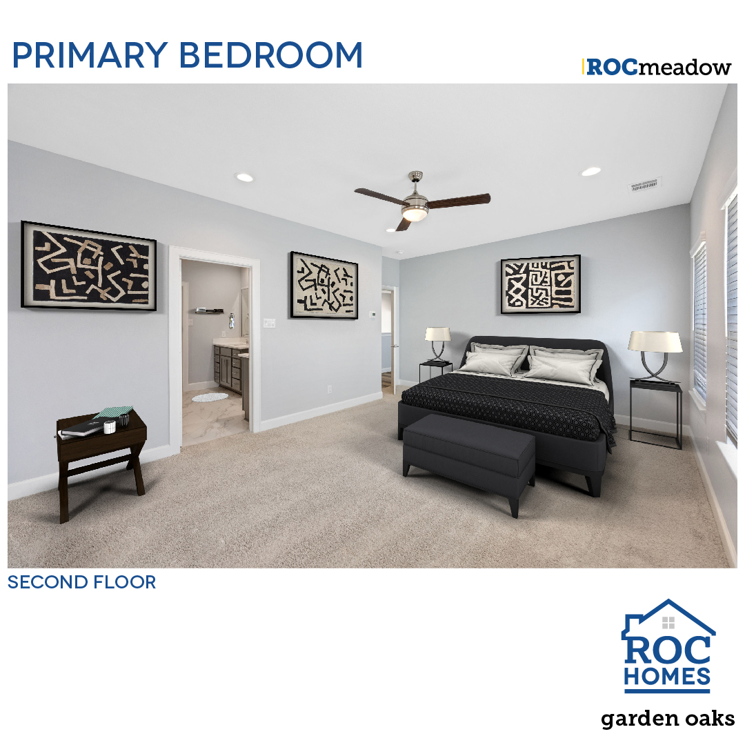 The ROCmeadow's primary bedroom is a luxurious retreat that exudes elegance and comfort

#HoustonNewConstruction #HoustonRealEstate #NewHomeBuyers #HoustonBuilders #ModernLiving #LuxuryHomes #HoustonProperties #HomeSweetHome #NewBuilds #DreamHomeHouston #HouseHuntingTX #realtor