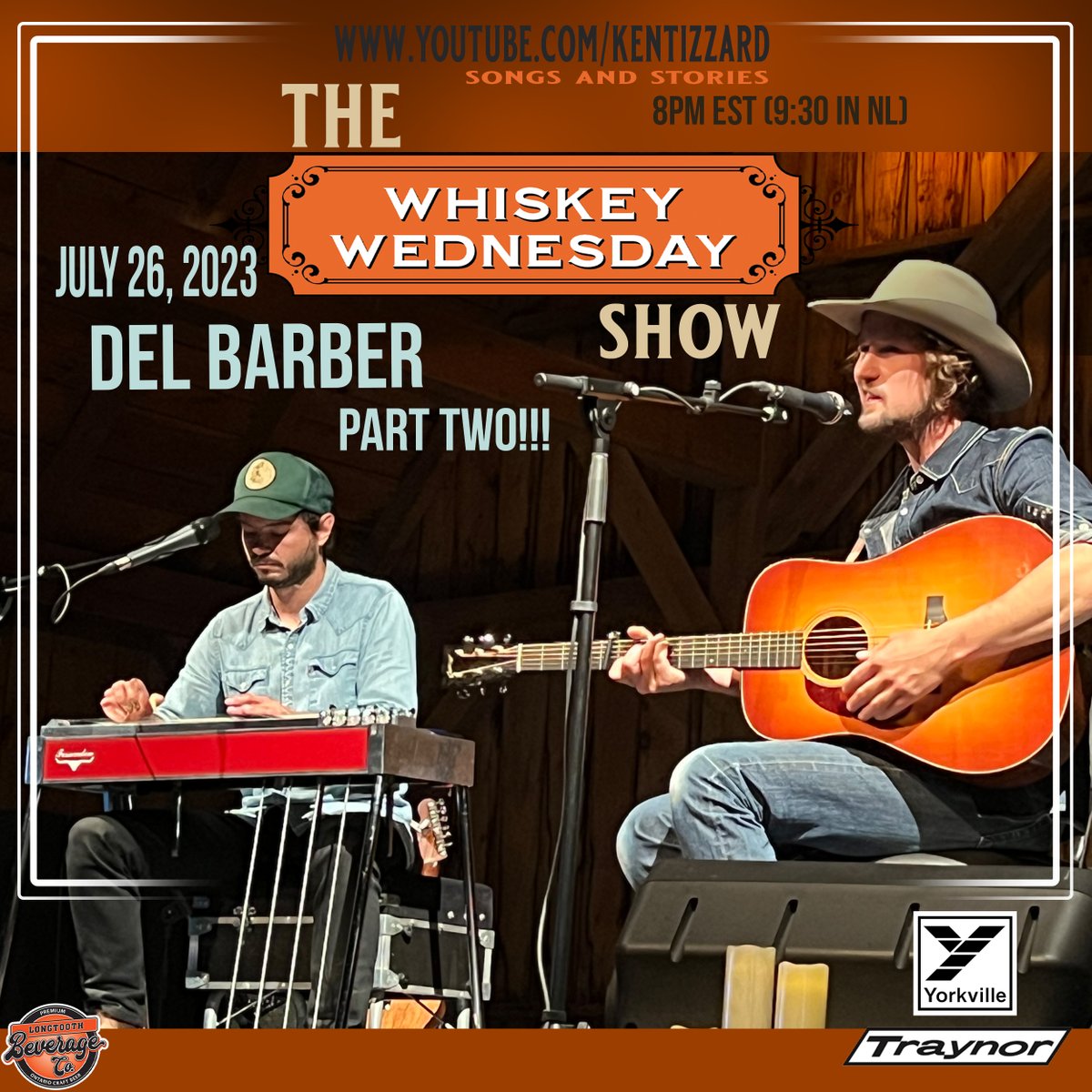 Tonight is part 2 of the <a href="/delbarberino/">Del Barber</a> interview on the Whiskey Wednesday Show... tune in at 8PM est youtube.com/kentizzard <a href="/AcronymRecords/">acronym Records</a>
