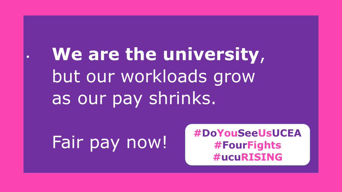 Workloads are so massive that many colleagues are being driven to ill health. Rising staff student ratios, increasing admin burden, research demands, teaching loads etc…. mean less student support Time for @UCEA1 & @RKJethwa to #settlethedispute