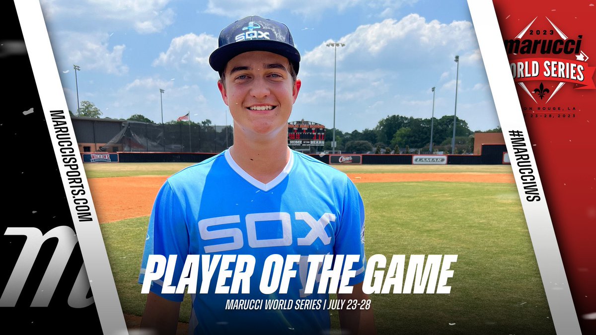 ⭐️ PLAYER OF THE GAME ⭐️

Griffin Frye: 5IP 4K 2H 0BB 0R

Summer Team: <a href="/eastcoastbball/">East Coast Sox Baseball</a> 2024 American

#MarucciWS 
<a href="/MarucciSports/">Marucci</a>
