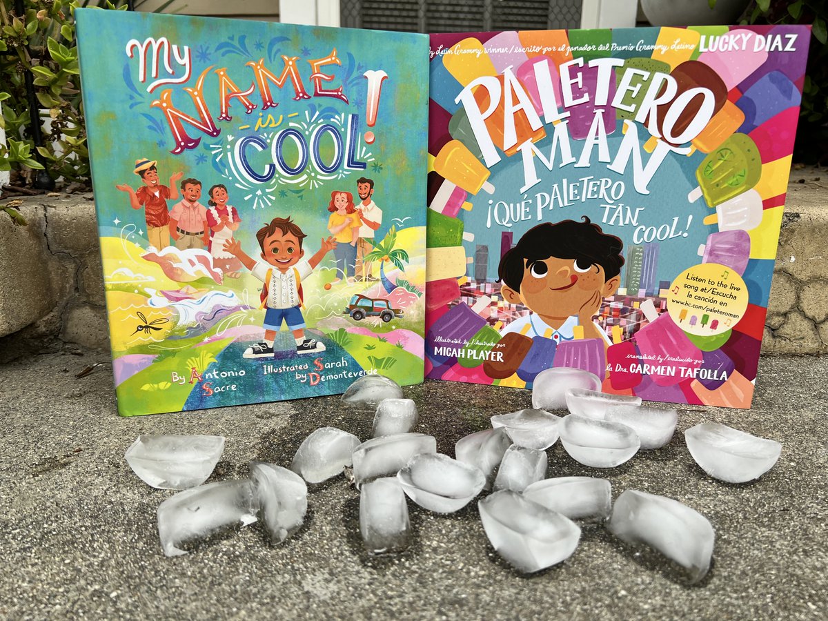 We stay COOL on these 🔥 summer days with our Spanish-flavored books! My Name is COOL! + ¡QUE PALETERO TAN COOL! are refreshing, smart #SummerReads in our #bilingualbooks playlist @ youtube.com/playlist?list=… 🧊 Dale! #BilingualKids #Spanglish #CubanAmerican #MexicanAmerican