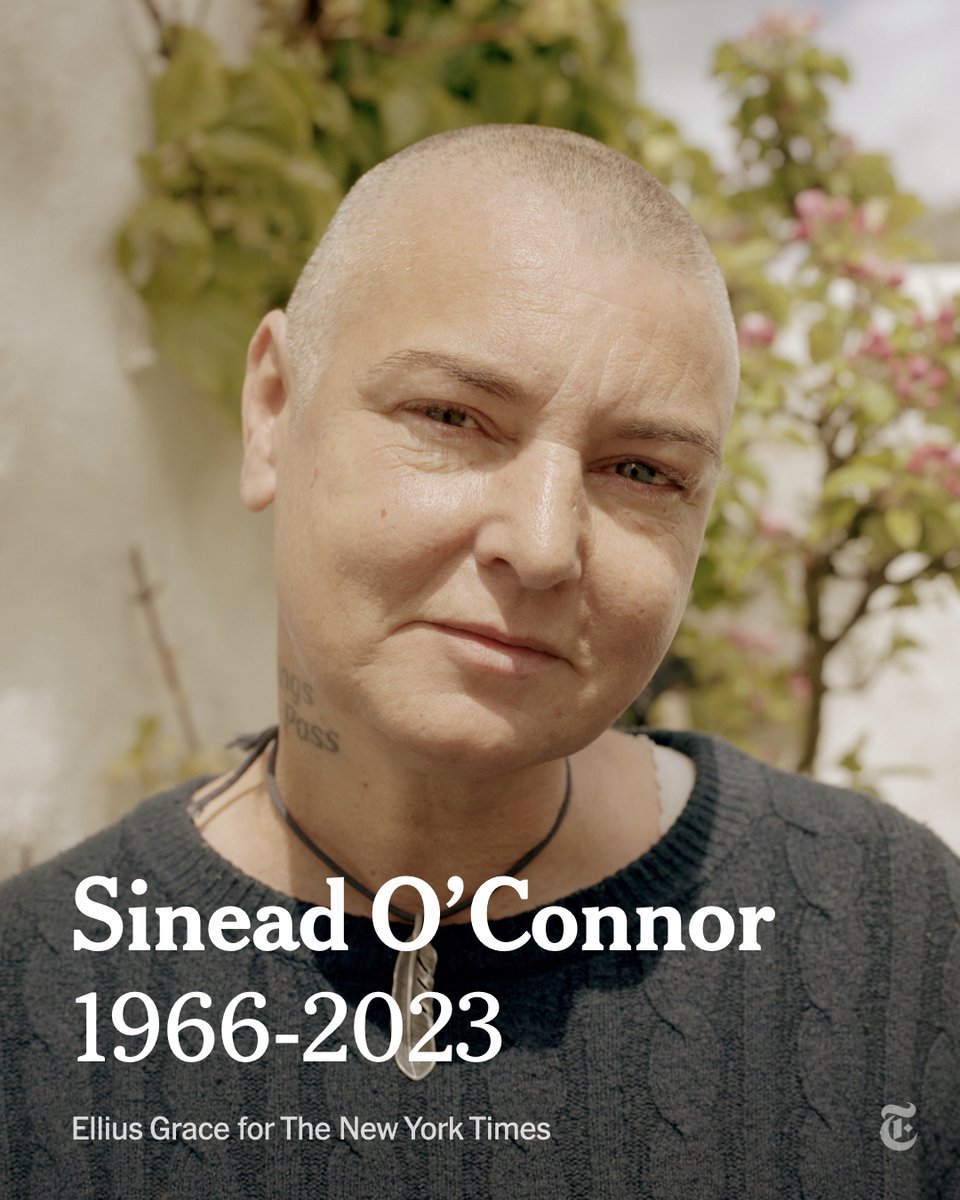 Breaking News: Sinead O’Connor, the Irish singer-songwriter, has died at 56. She was best known for her evocative voice, showcased on hits like her breathtaking rendition of Prince’s “Nothing Compares 2 U,” as well as her political provocations. nyti.ms/3OuDyNZ
