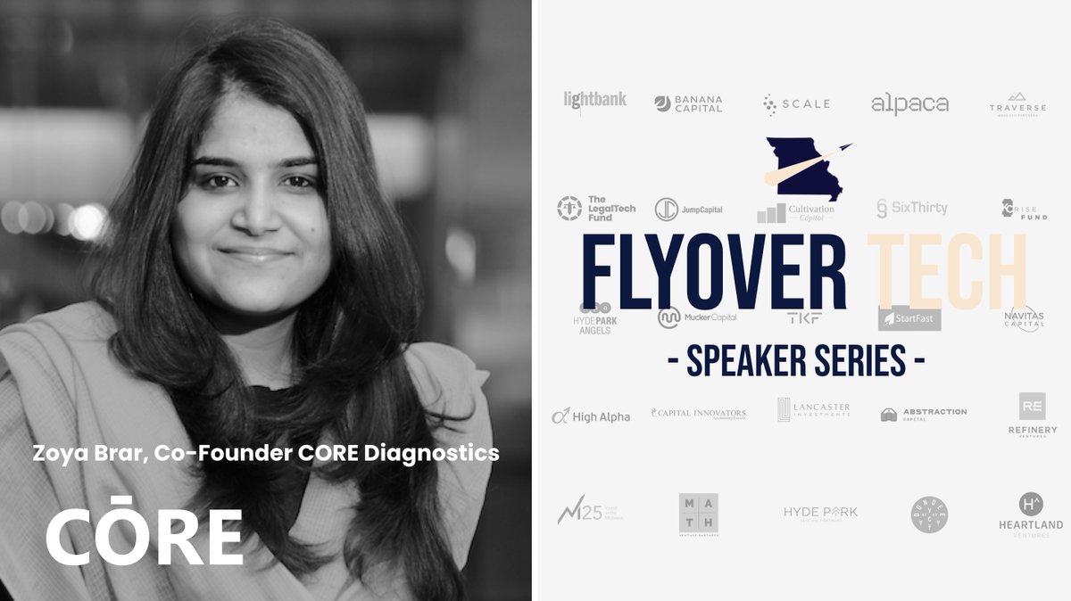 📢 Excited to announce <a href="/ZoyaBrar/">Zoya Brar</a> , Founder of <a href="/CoreDiagnostics/">CORE Diagnostics</a>, is joining our next #FlyoverTech Speakers Series on August 3rd at 1 pm CT on Zoom!

🚀 Hear about Zoya's entrepreneurial journey and gain insights into the first five REAL-LIFE applications of AI in diagnostics.