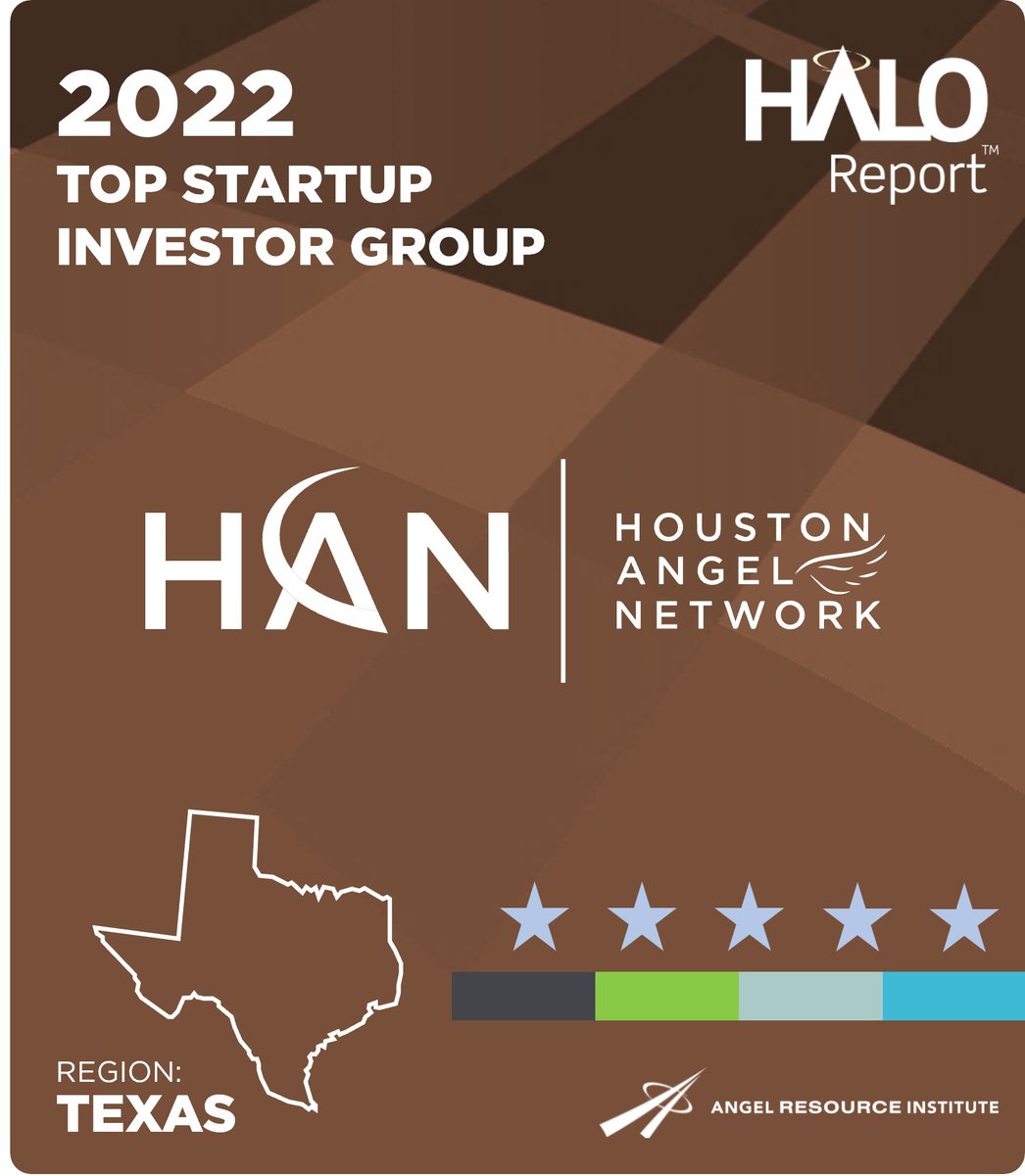 Are you an #entrepreneur looking to raise funds? Congrats to <a href="/Houston_Angels/">Houston Angels</a> (HAN) for being an active investor in the 2022 <a href="/ARIHaloReport/">Halo Report</a>’s Texas and National Regions. Download the full report at angelresource.org or learn more about HAN at houstonangelnetwork.org.
