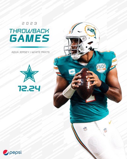 fashion_nfl's tweet image. We have dates for Dolphins throwback games.

Week 8 vs Patriots
Week 16 vs Cowboys