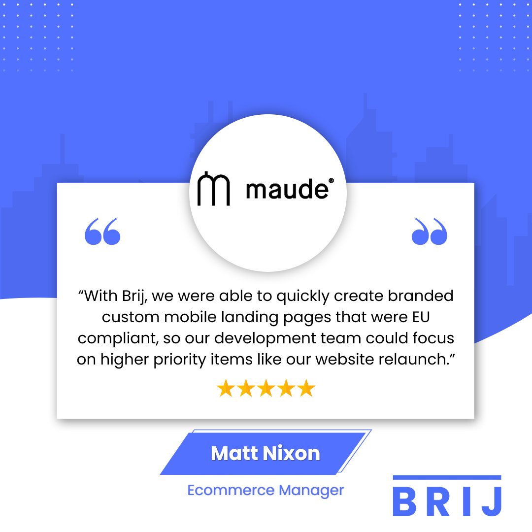 How Brij is helping @getmaude make history… Twice

Earlier this year Maude became first intimate brand to launch in bricks and mortar Sephora Stores, with over 260 doors.

Read how Brij played part in their launch ⤵️

#offline2online #QRCode #omnichannelretail #casestudy