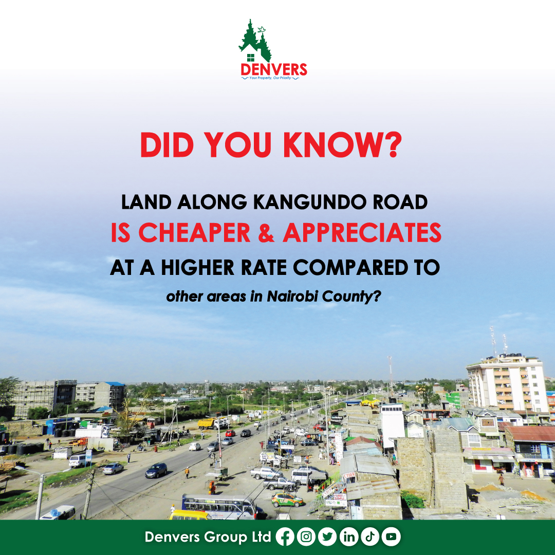 Denversltd's tweet photo. Did you know???
Land along #KangundoRoad is affordable &amp; appreciates at a higher rate compared to other areas in Nairobi County?
Invest in your piece of the pie.
Reach Out to Us! 📲 𝟬𝟳𝟬𝟭 𝟳𝟯𝟬 𝟮𝟲𝟳
🟢https://t.co/qSOVVYloYf
🌐https://t.co/AdmU6gOCSg
#InvestWithDenver https://t.co/4YGOw1R17F