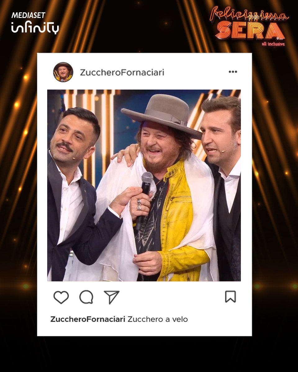 Uno "Zucchero" per ogni occasione 😁
#FelicissimaSera ti aspetta domani su Canale 5 e in streaming su #MediasetInfinity