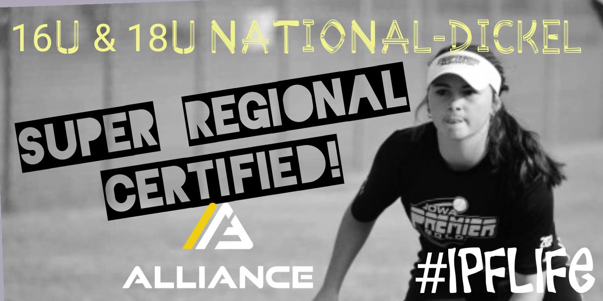 YEP YEP!  WE ARE SUPER!  
Iowa Premier 16U &amp; 18U National- Dickel teams make the Super Regionals <a href="/thealliancefp/">The Alliance Fastpitch</a> Nationals!!  #IPFLIFE <a href="/HFLfastpitch/">Heart of America Fastpitch League | HFL</a> <a href="/Team1_fastpitch/">Team 1 Fastpitch</a>
