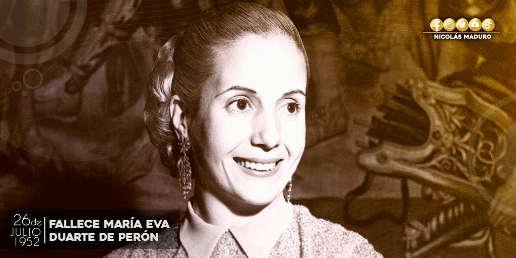 Eva Perón es símbolo de lucha por los derechos de las mujeres, lideresa que privilegió su cercanía con el pueblo argentino y luchó con pasión por las y los trabajadores. Su ejemplo inspira a las nuevas generaciones y mantiene encendida la llama revolucionaria en las mujeres de la