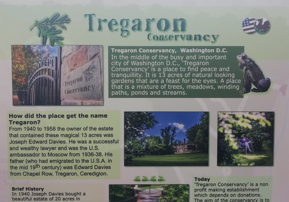 Cofiwch alw yng Nghanolfan Treftadaeth #Tregaron i dysgu mwy am hanes y Tregaron 'arall' sydd yn Washington DC  🏴󠁧󠁢󠁷󠁬󠁳󠁿🇺🇸
en.m.wikipedia.org/wiki/Tregaron_…