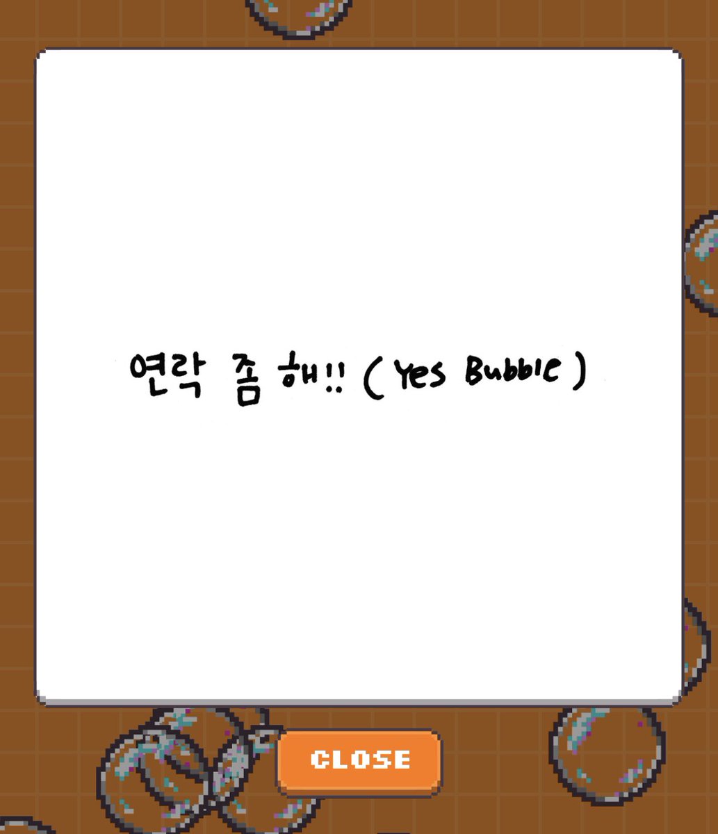 “contact me!! (yes bubble)”