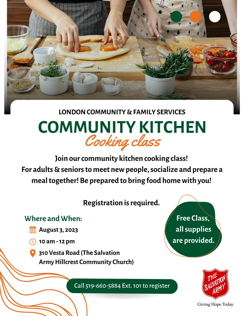 Come join our cooking class on August 3rd! #Ldnont
