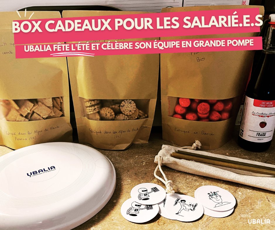Chez Ubalia, nous croyons en l'importance de célébrer l'esprit d’unité qui nous anime. 🤝

Cet été, nous avons voulu apporter de la joie et de la reconnaissance à tous les salarié.e.s en envoyant (comme à Noël et Pâques) des box spéciales, remplies de délices et goodies ! 🍭🎁