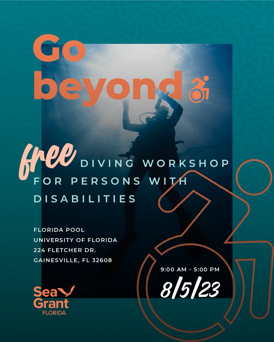 FloridaSeaGrant's tweet photo. Today marks 33 years of the Americans with Disabilities Act! Ocean lovers with disabilities in the Gainesville area can learn #AdaptiveScuba techniques at our upcoming free diving workshop on August 5 at @UF. Register today! https://t.co/KZD3r5I69e
#ThanksToTheADA https://t.co/brXBGnWdzp