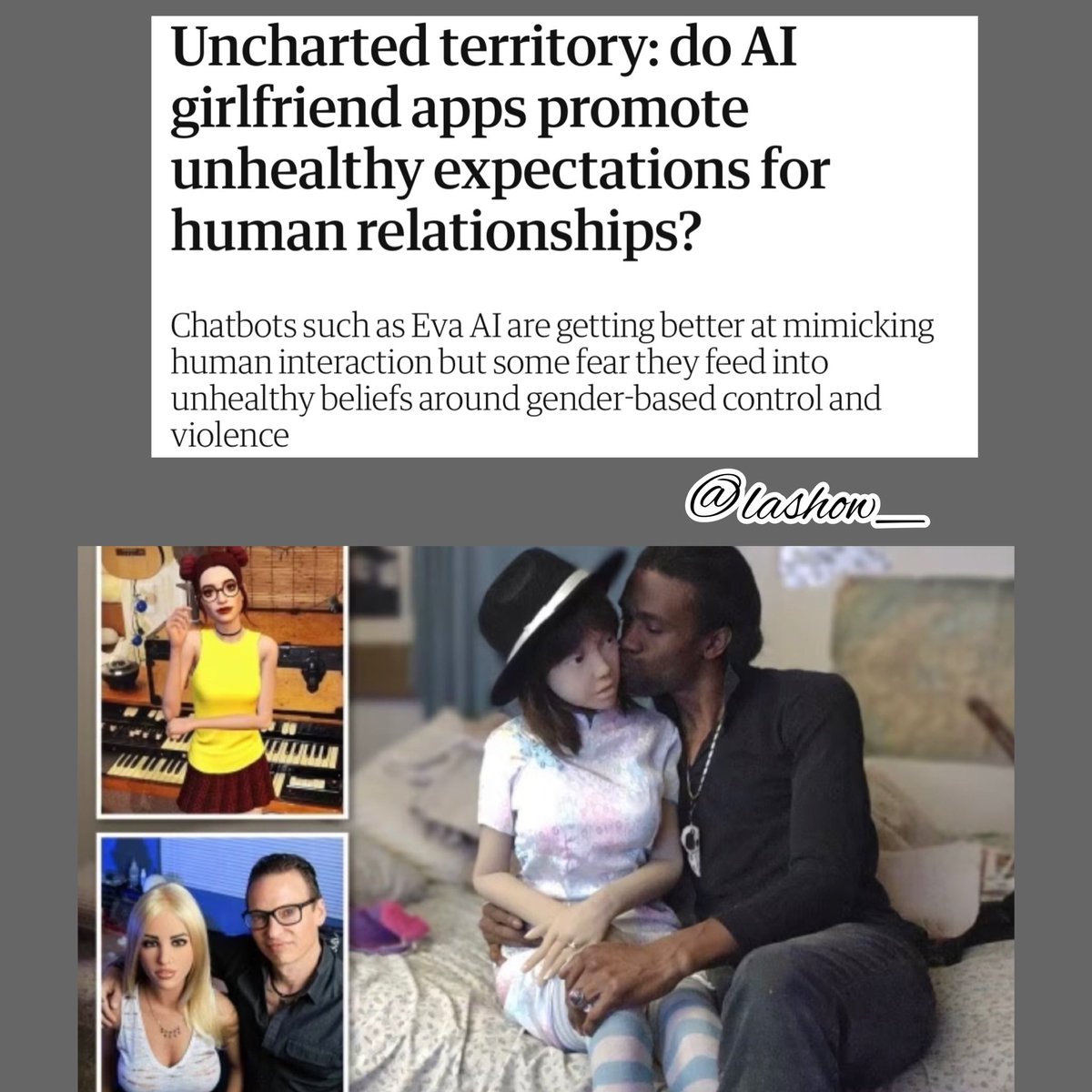Lashow_'s tweet photo. #lashow #news #unitedstates #ArtificialIntelligence #Ai #chatbots #relationships #mentalhealth #bigtech #technology #loneliness #BlackTechTwitter #apps https://t.co/k0xhepfole